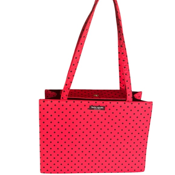 Kate Spade Sam Red Polka Dot Tote Bag - Picture 1 of 11